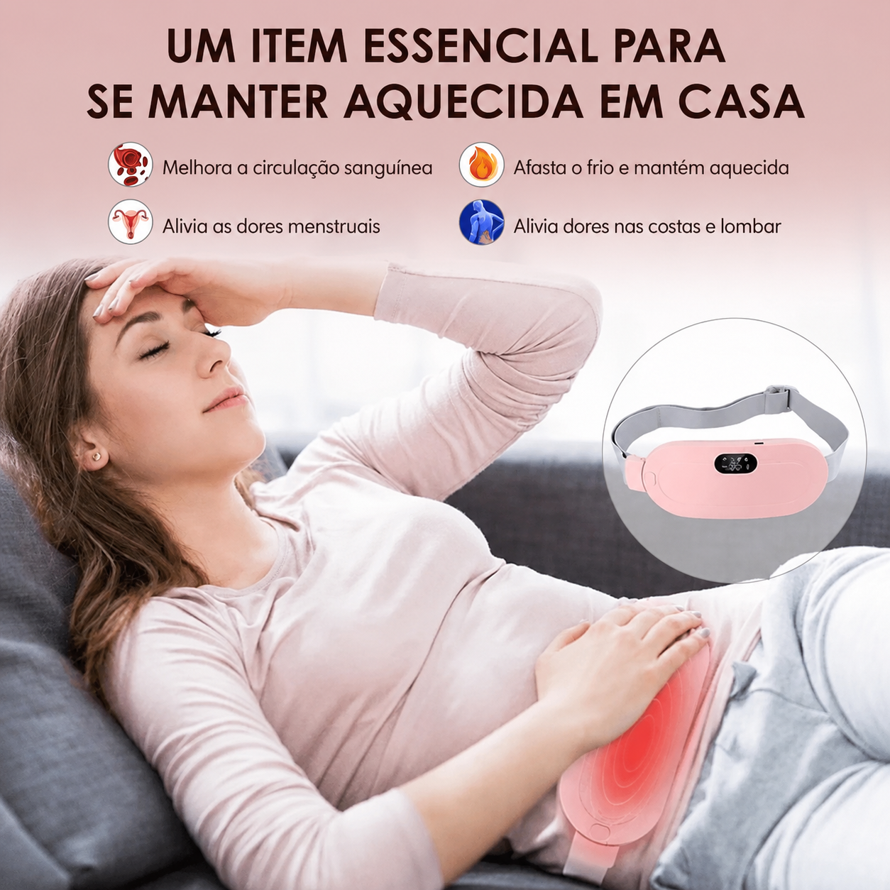 Bolsa Anti-Cólica - Massageador compressa térmica período menstrual