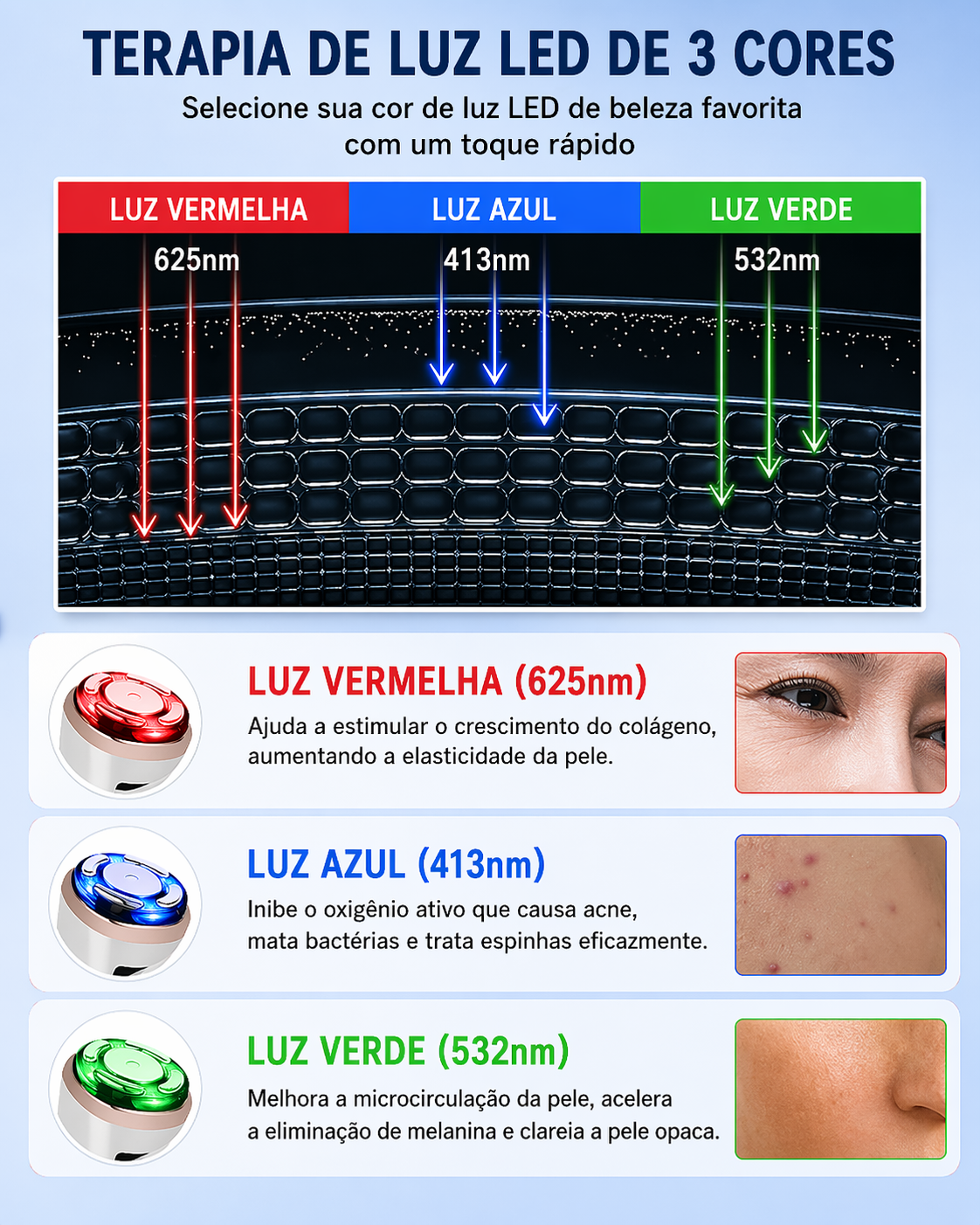 Massagem Facial - Microcorrente para Rejuvenescimento da Pele e Antienvelhecimento