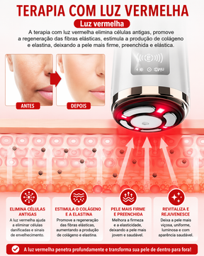 Massagem Facial - Microcorrente para Rejuvenescimento da Pele e Antienvelhecimento