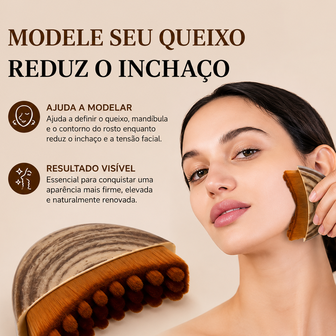 Escova Anti-Inchaço - Escova de massagem e drenagem linfática