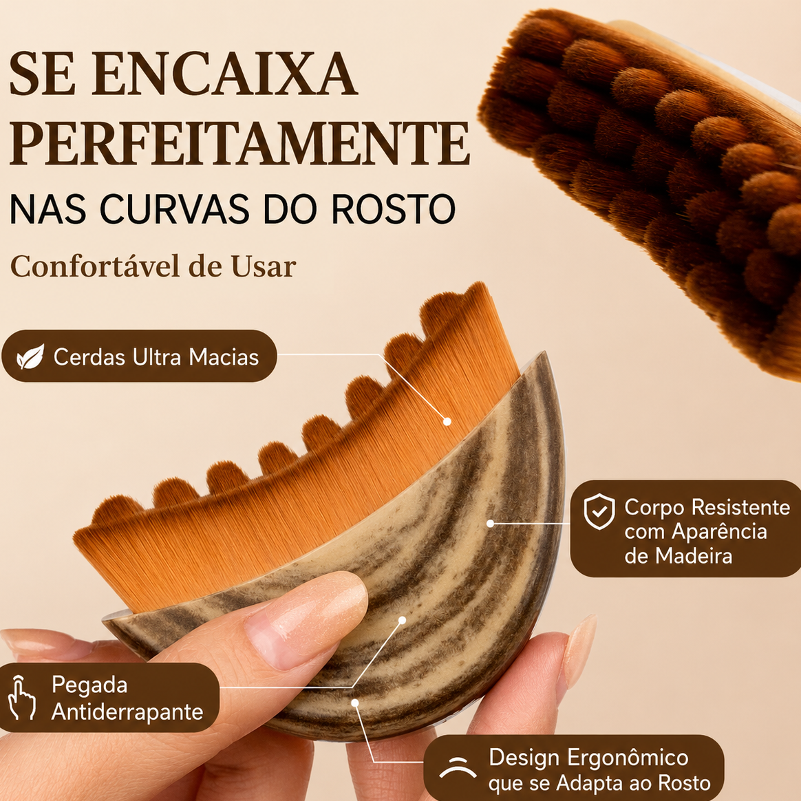 Escova Anti-Inchaço - Escova de massagem e drenagem linfática