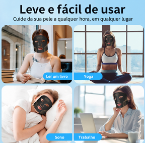 Máscara Facial LED Rejuvenescedora Portátil
