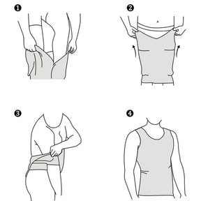 Colete modelador masculino - compressão abdominal, controle da barriga