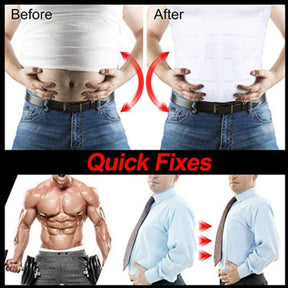 Colete modelador masculino - compressão abdominal, controle da barriga.