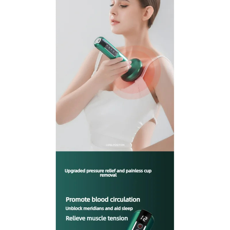 Massageador Elétrico - Anticelulite com Ventosa a Vácuo, Massagem Terapêutica para Beleza