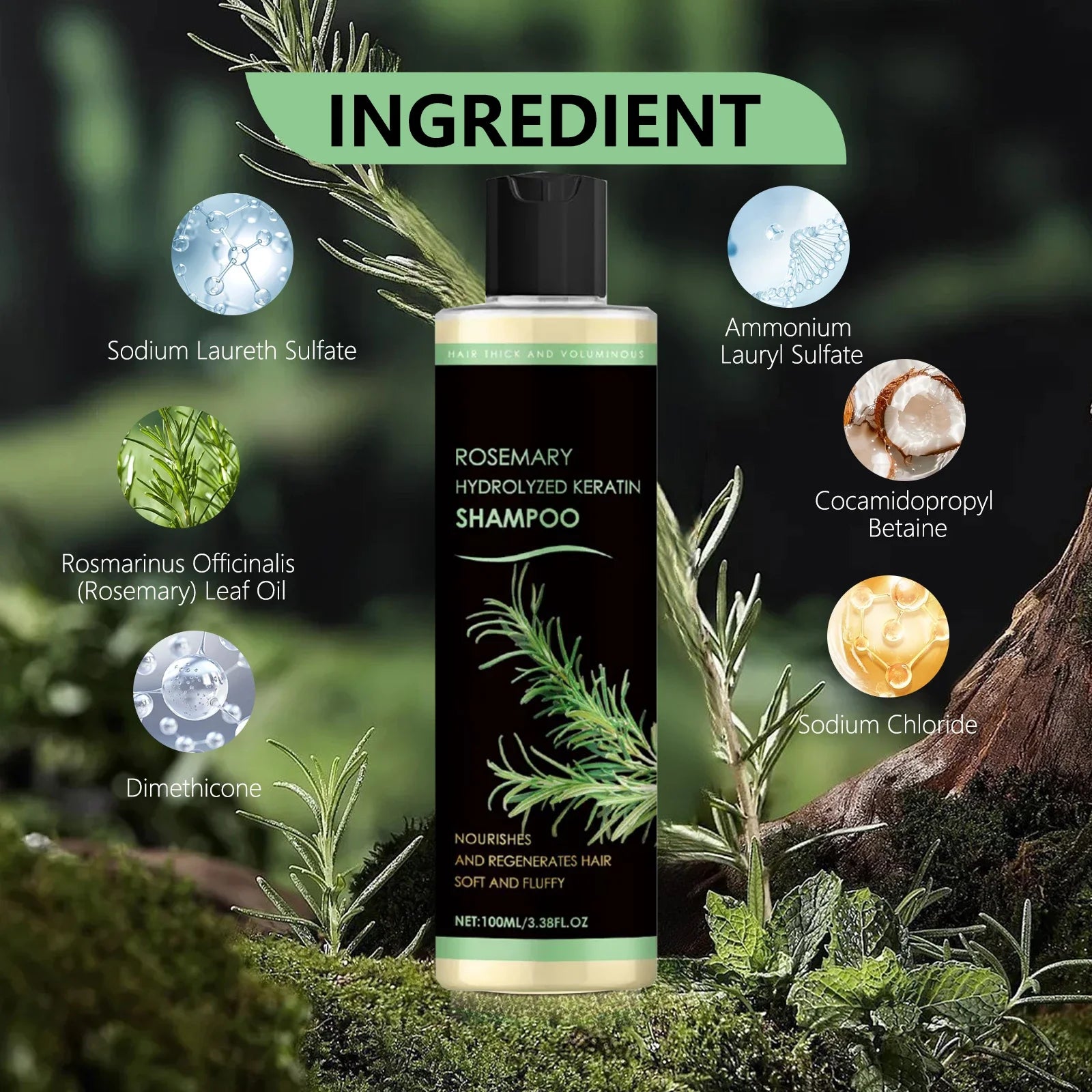Shampoo de Alecrim para Crescimento Capilar
