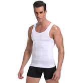 Colete modelador masculino - compressão abdominal, controle da barriga.