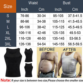 Colete modelador masculino - compressão abdominal, controle da barriga.