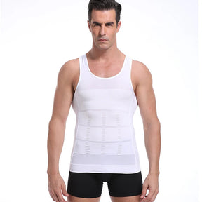 Colete modelador masculino - compressão abdominal, controle da barriga.