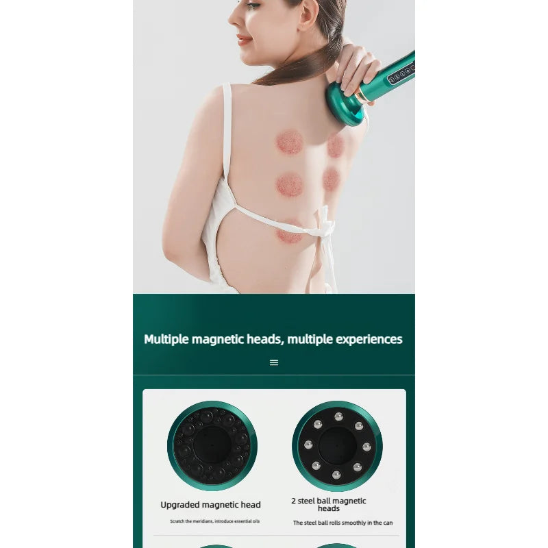 Massageador Elétrico - Anticelulite com Ventosa a Vácuo, Massagem Terapêutica para Beleza