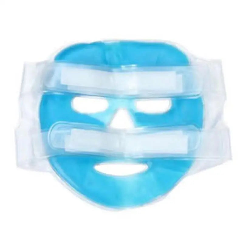 CryoSkin Mask - Máscara facial de gel frio compressa de gelo azul, hidratante com relaxamento, almofada facial